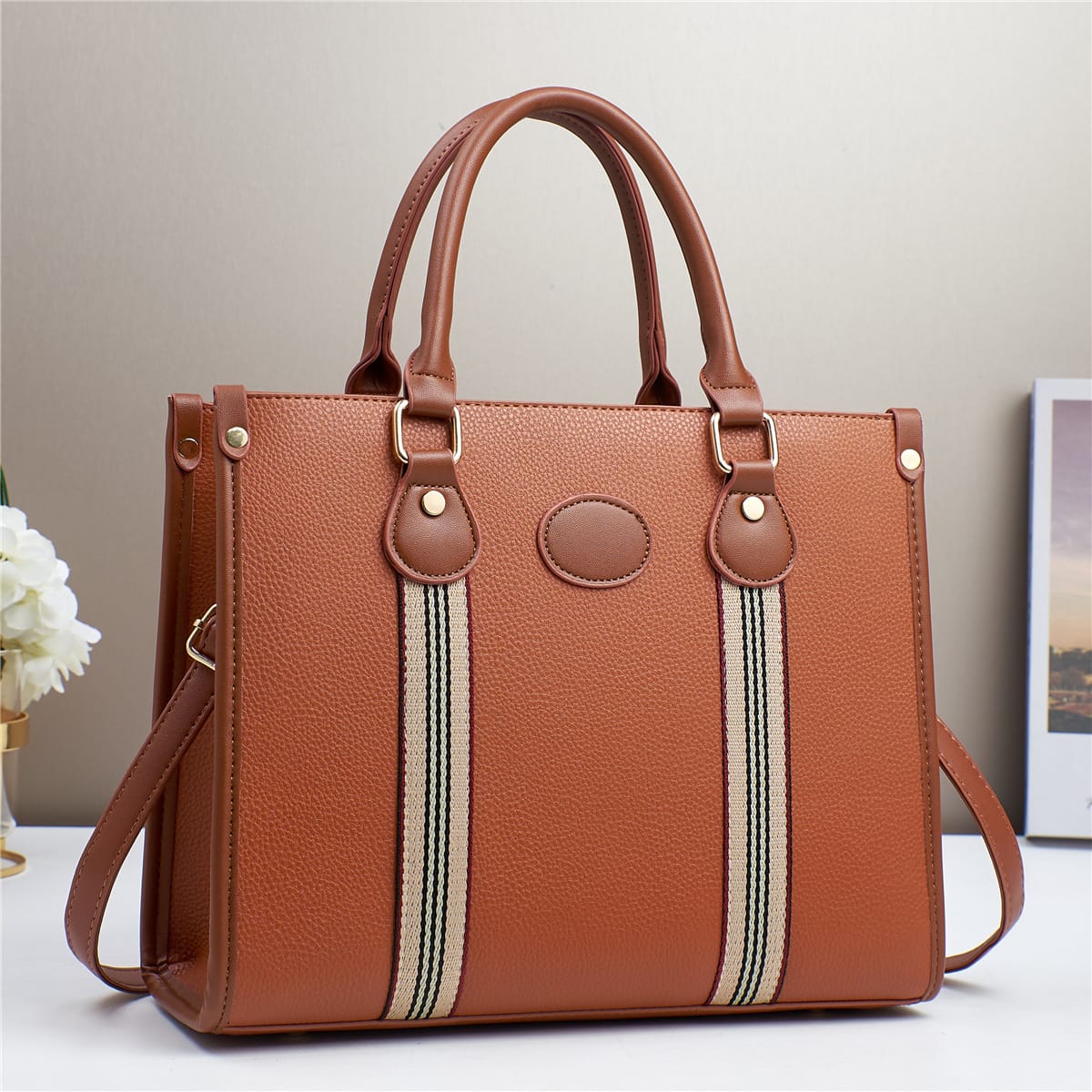 book tote bag for women tan, premium quality handbag India