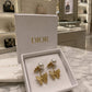 Dior Butterfly Pearl Earrings Elegant Gold Finish Jewellery - PR Collection