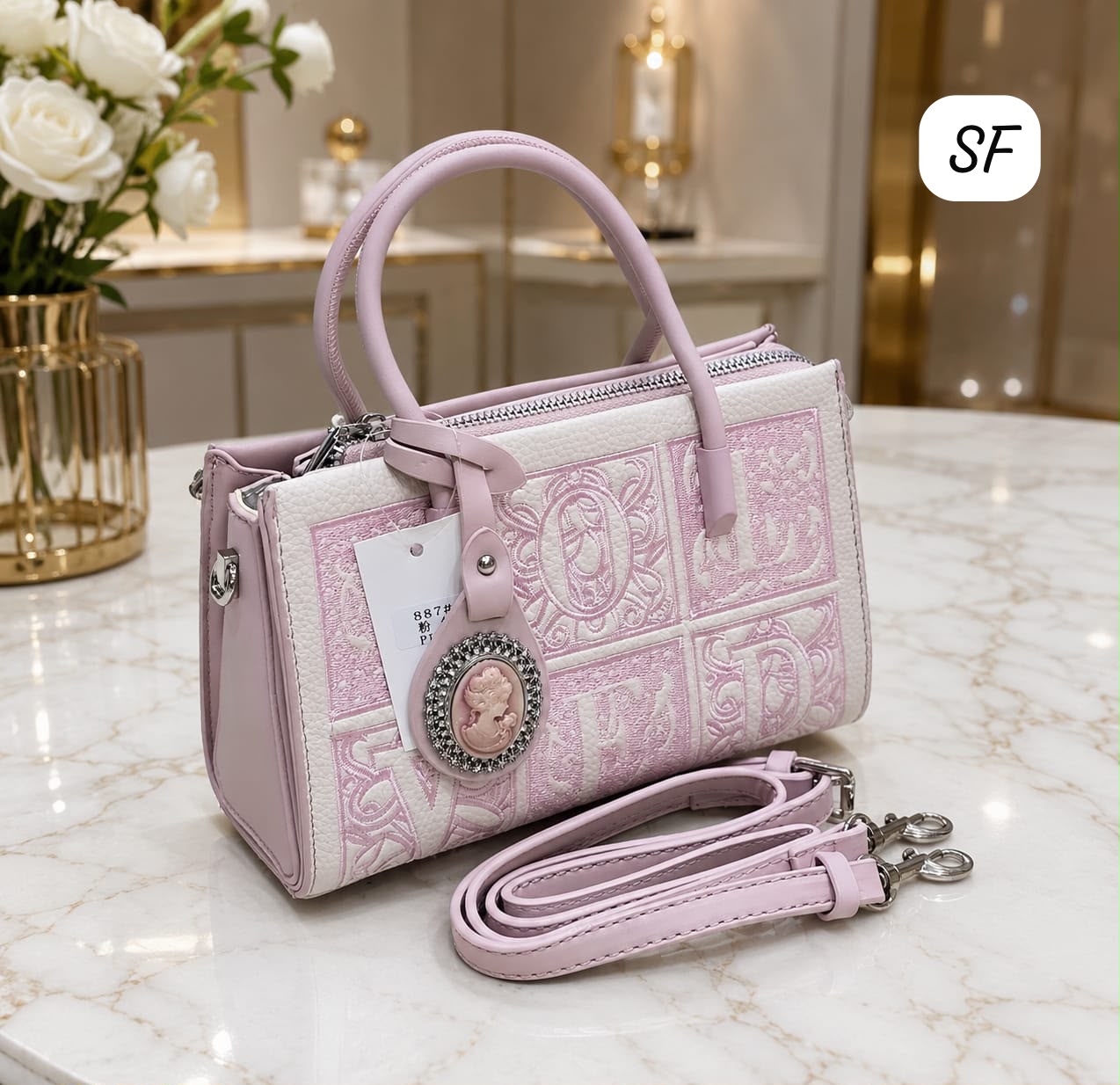Women Imported Handbag Pink Color Premium Shoulder Sling Bag Classy Look