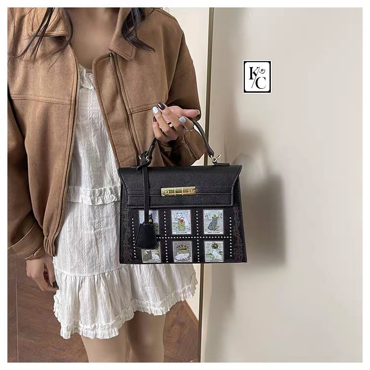 Women Imported Kelly Handbag Trendy Printed Crossbody Bag Daily Use India