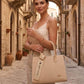 Miss Alita Front Metal Logo Bag Khaki genuine leather - PR Collection