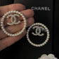Premium Pearl Hoop Earrings Crystal Inspired Elegant Jewellery - PR Collection