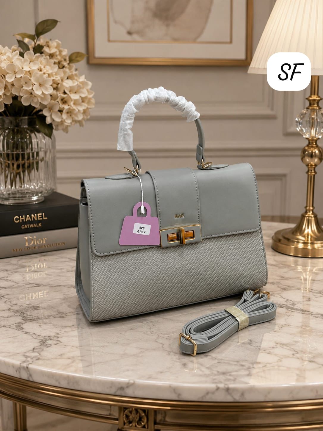 Imported Ultra High Quality Classy Handbag Gray Premium Women India