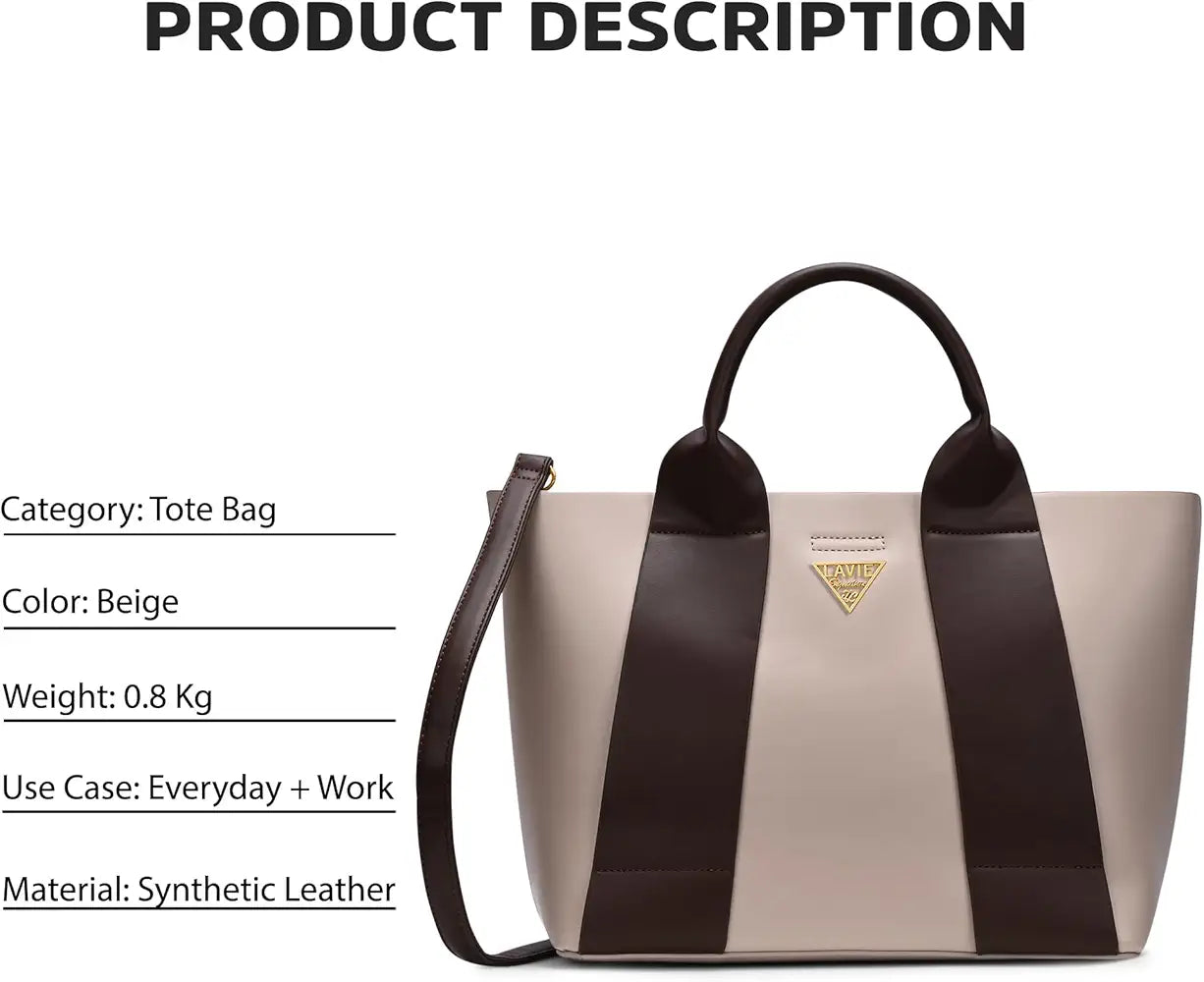 Lavie Signature Women Tote Bag Stylish Shoulder Bag for Office - PR Collection