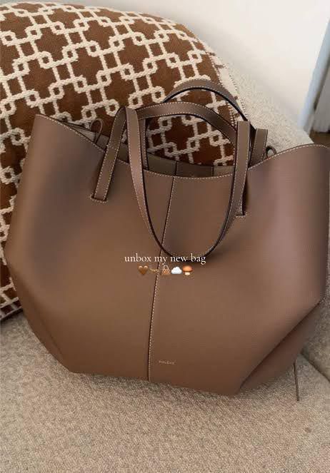 Polene Grained Leather Tote Bag - PR Collection