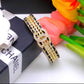 Chanel Crystal Leather Intertwined CC Cuff Bracelet Statement Jewellery - PR Collection