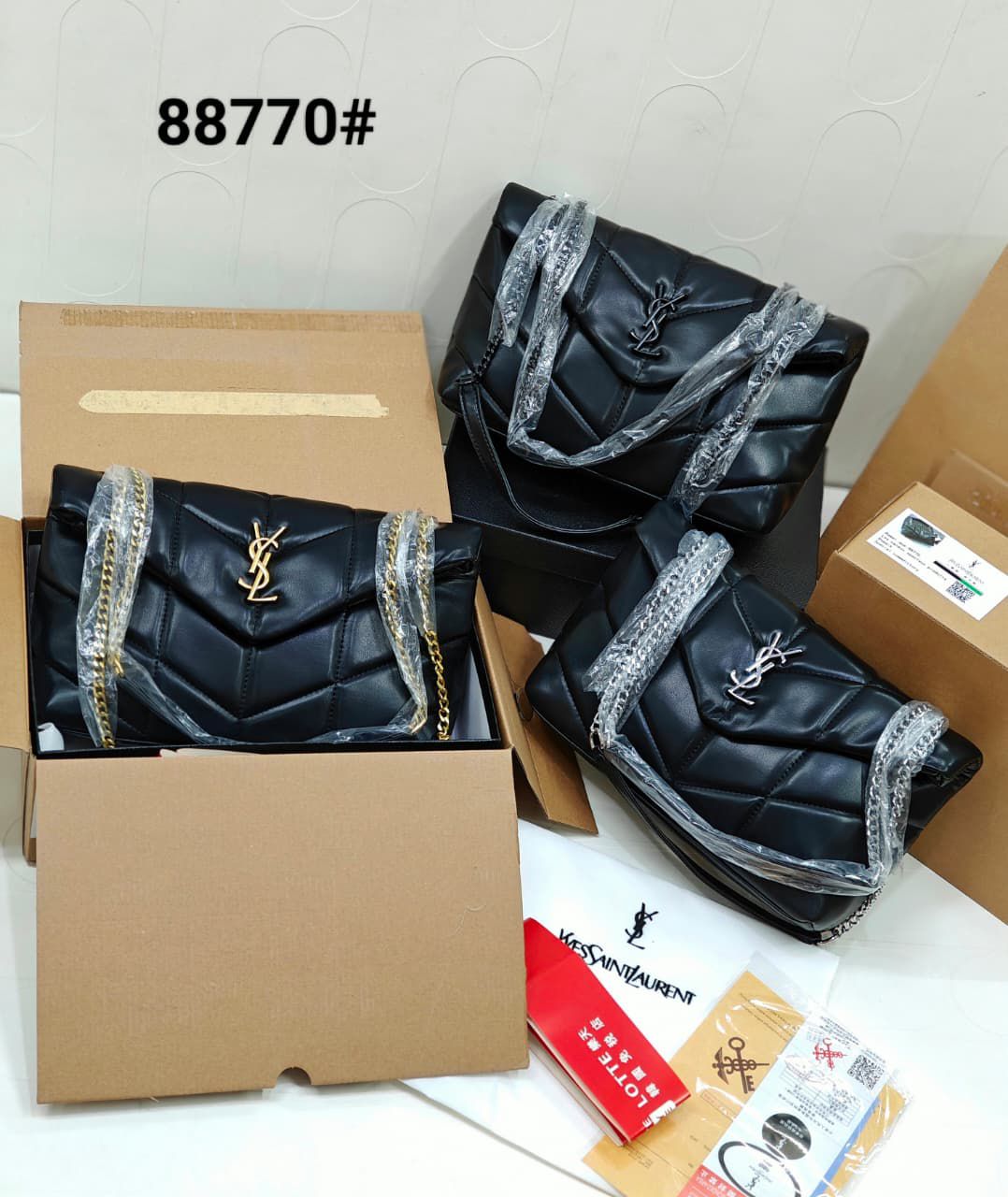 YSL Puffer Chain Bag Spacious Interior Premium Hardware Women India