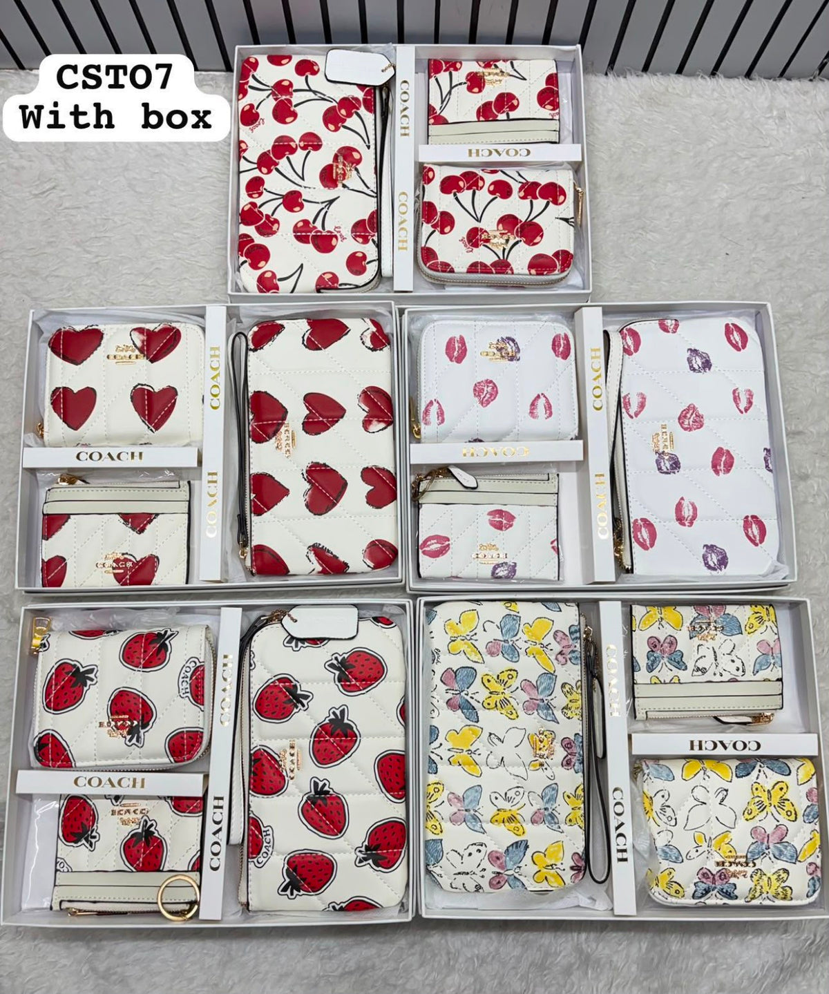 Set of 3 Pouch Wallet Card Holder With Brand Box Dust Cover Premium Gift Set Women India