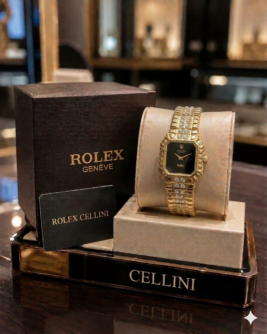 Rolex Cellini Gold Crystal Watch - PR Collection