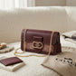 Coach Tabby Shoulder Bag Maroon Gold Tone Hardware Designer Women