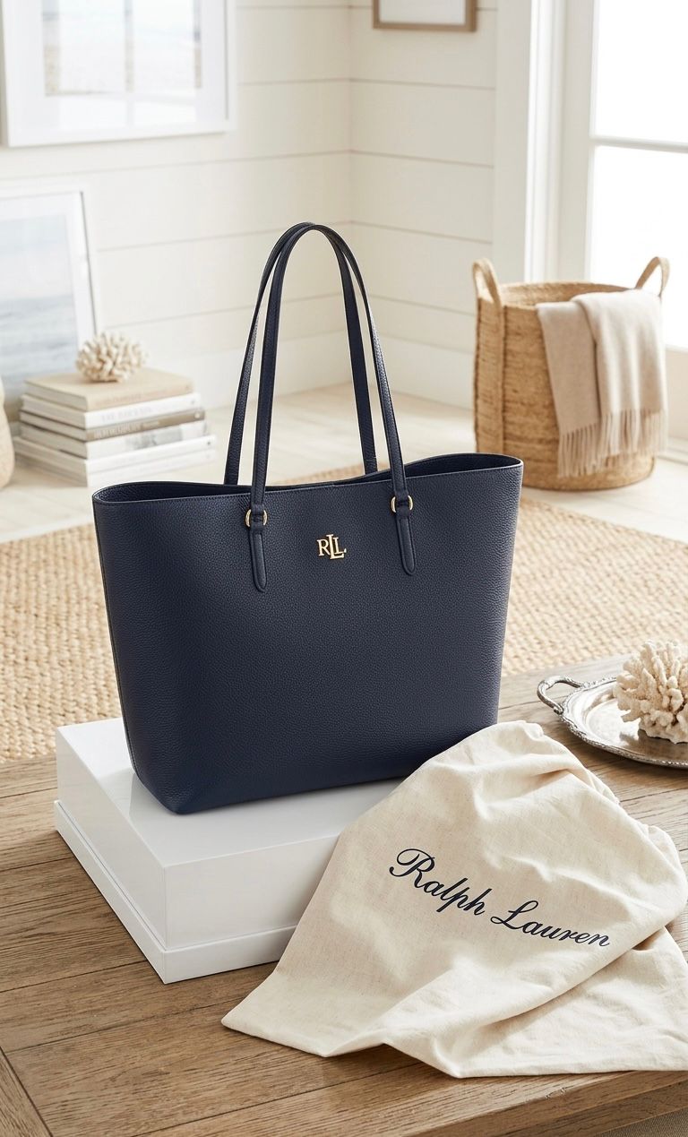 Ralph Lauren Large Leather Tote Bag - PR Collection