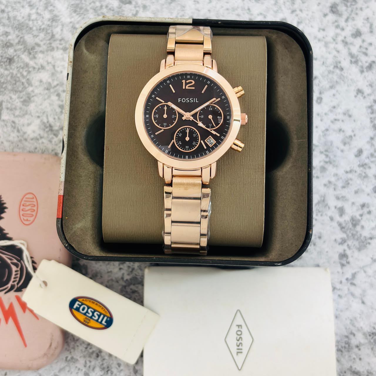 Fossil Butterfly Lock Chain Ladies Watch - PR Collection