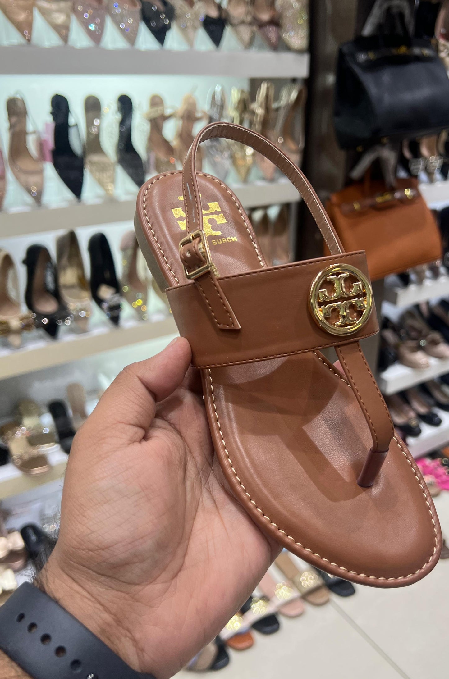 Tory Burch Premium Quality Sandals Women Fashion Sandals Black Tan - PR Collection