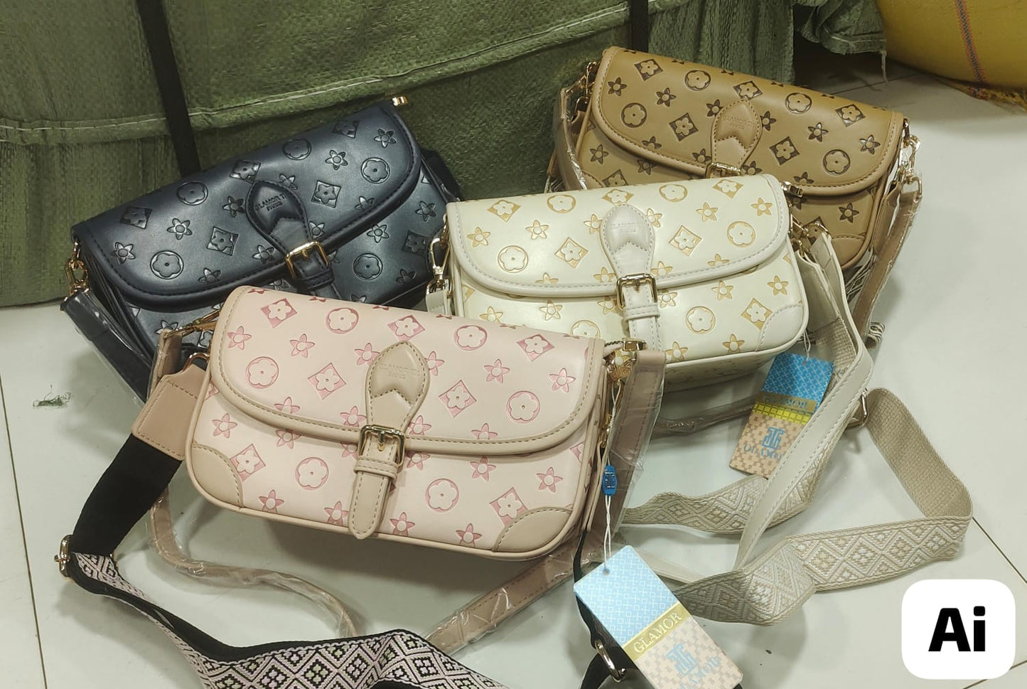 Imported High Quality Handbag Sling Bag with Dual Belt - PR Collection