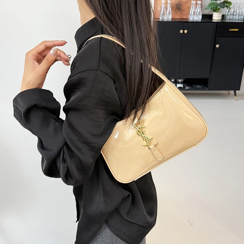 Women Premium Baguette Sling Bag Cream YSL Style Luxury Crossbody Bag India