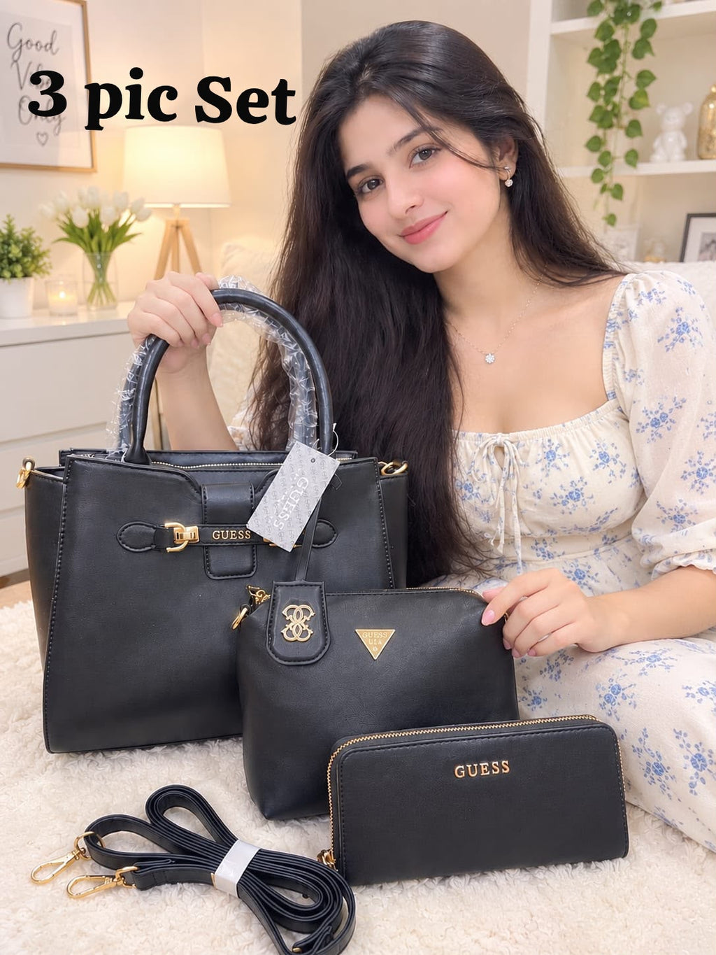 Premium 3 Piece Handbag Set