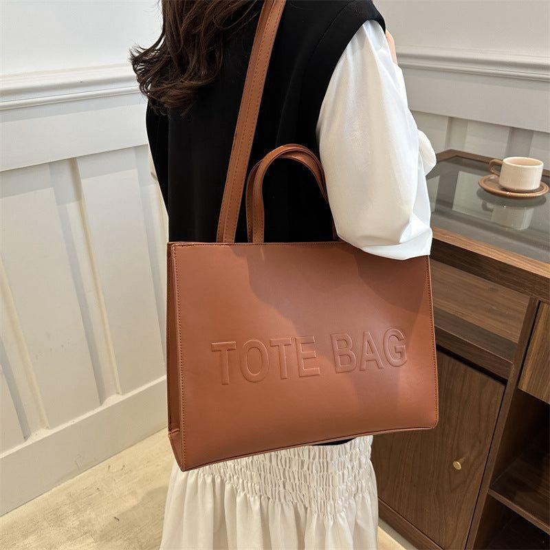 Women's premium leather designer tote bag tan, spacious handbag