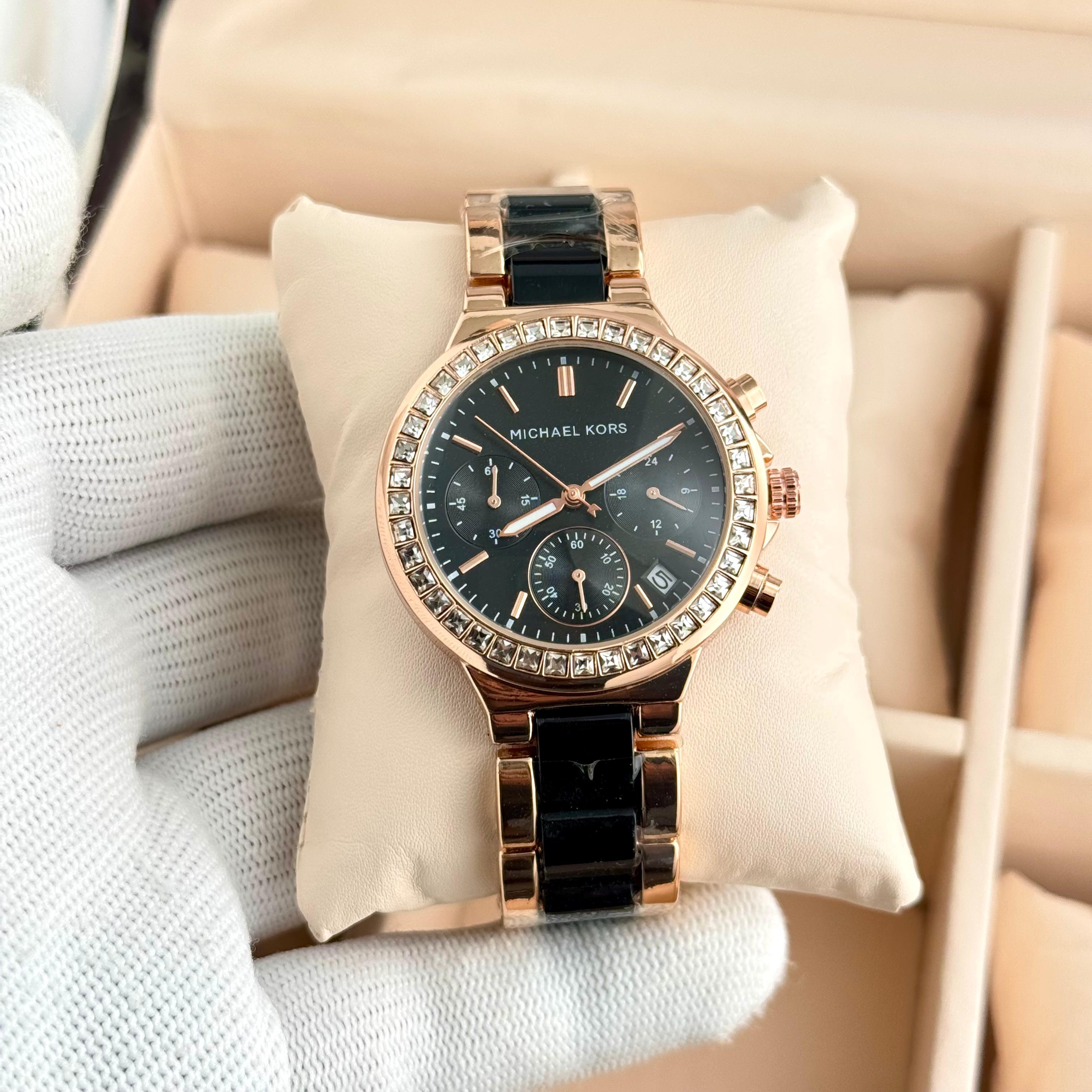 Michael Kors MK chronograph watch D4 stainless steel 7AA quality gift for her imported India