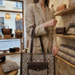 Jacquard Plush Tote Bag with Matching Pouch - PR Collection
