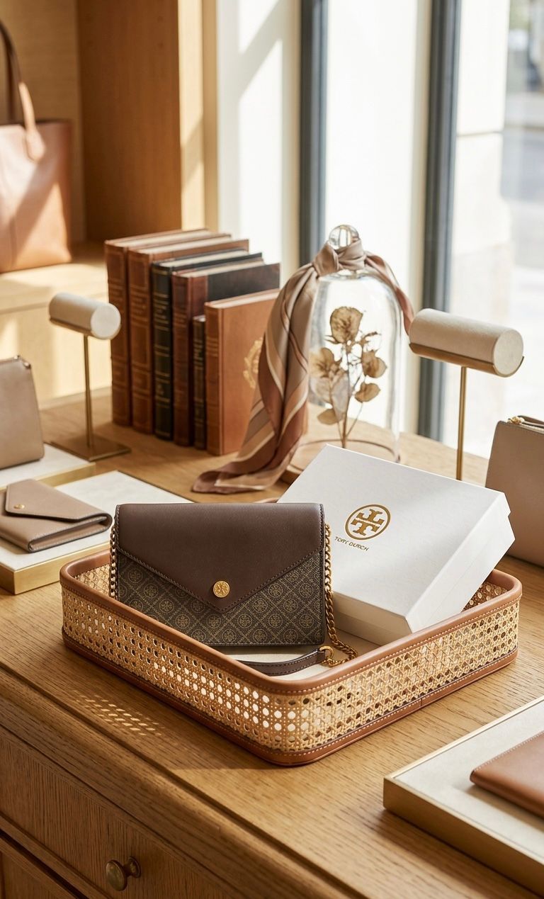 Tory Burch T Monogram Envelope Leather Bag - PR Collection