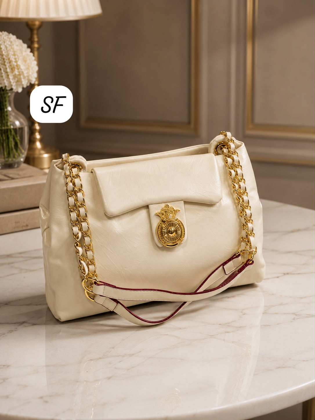 Chibao Imported Fancy Shoulder Bag white premium quality women handbag classy look