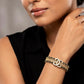 Chanel Crystal Leather Intertwined CC Cuff Bracelet Statement Jewellery - PR Collection